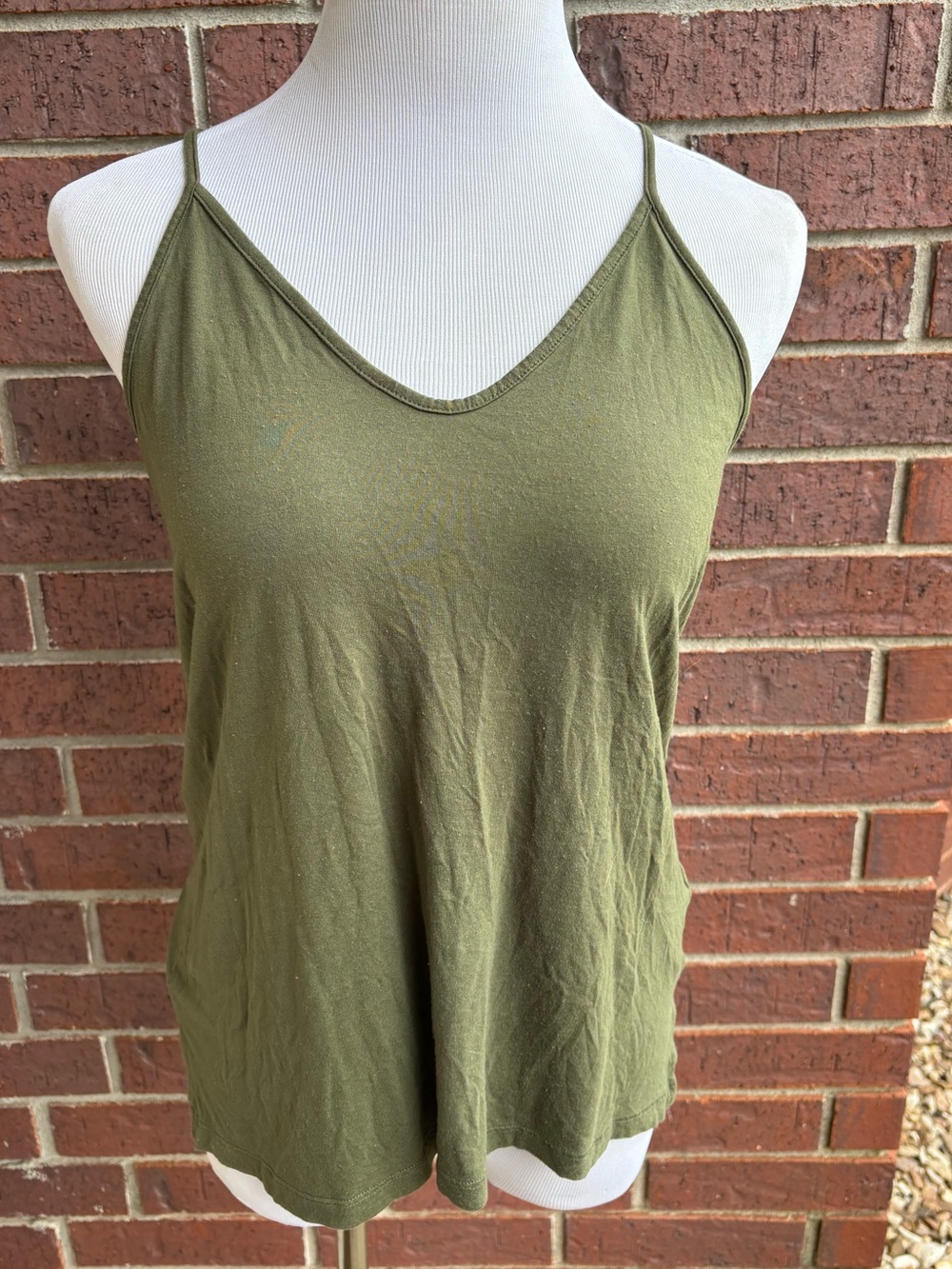 Old Navy Olive Green V-Neck Spaghetti Strap Camisole